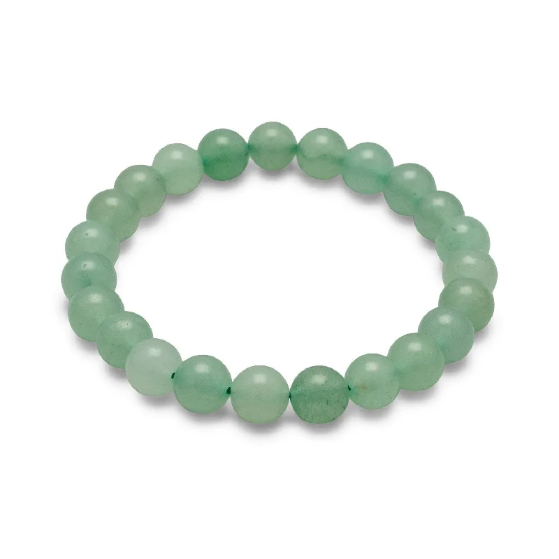 Tiny star bangles-Green Aventurine Bead Stretch Bracelet