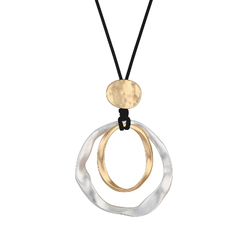 Victoria Townsend Gold Plated Large Orbital Pendant Necklace