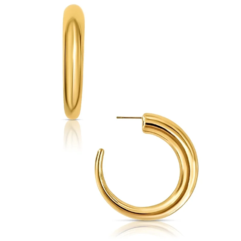 Radiant gem earrings-Ridley Large Tusk Hoop Earring