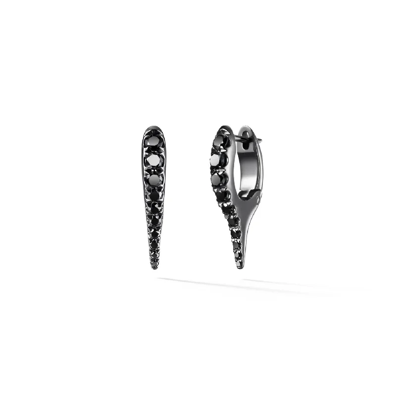 Sapphire stud earrings-LOLA NEEDLE EARRING Mini (Black Diamond)