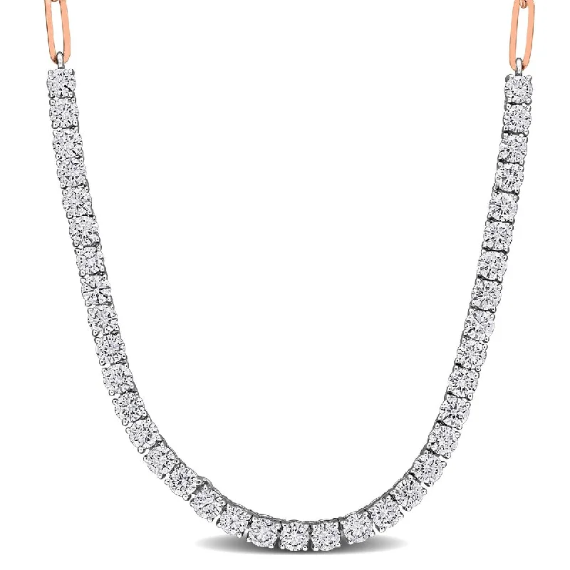 Created Forever 1 5/8ct TW Lab-Grown Diamond Tennis Necklace in 14k Two-Tone Gold