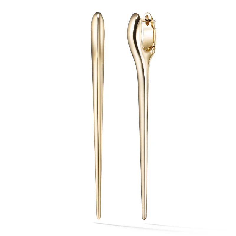 Tiny wing earrings-LOLA NEEDLE EARRING Large (Gold)