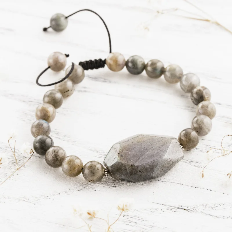 Faith charm bangles-Balance And Intuition Labradorite Bracelet