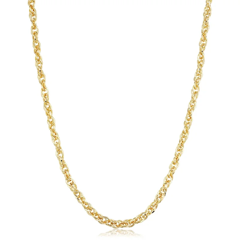 Solid 14k Yellow Gold Filled 3.6 mm Double Cable Link Chain Necklace (16, 18, 20, 24 or 30 inches)