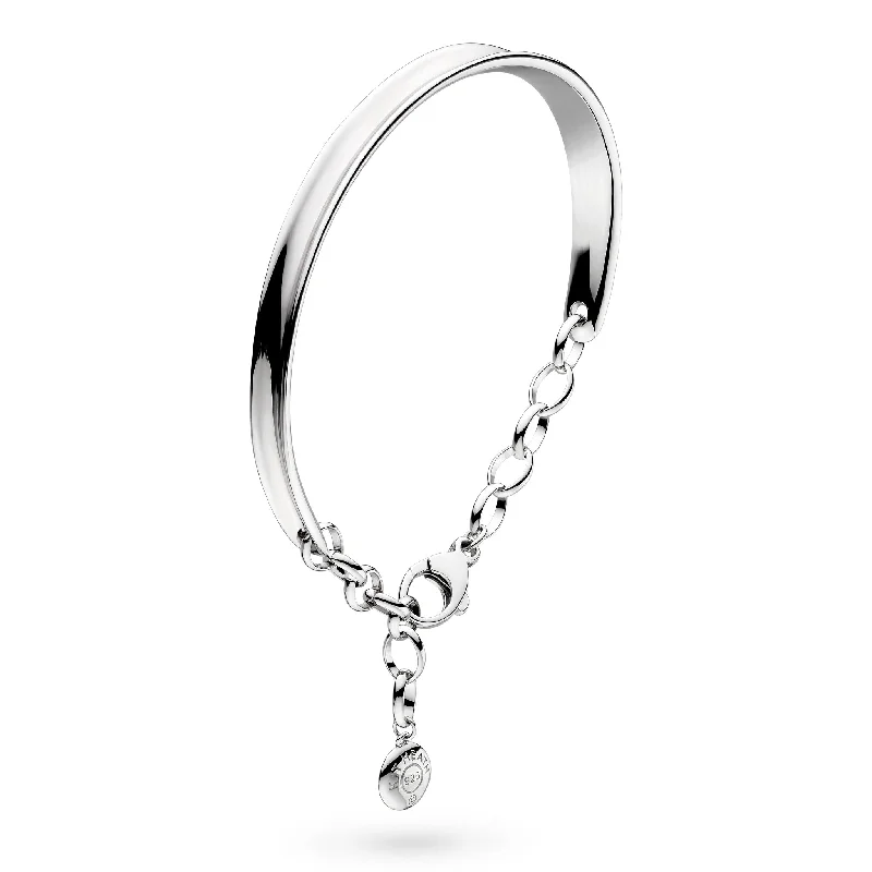 Swirl shape engagement rings-Silver Serenity Changle Bracelet