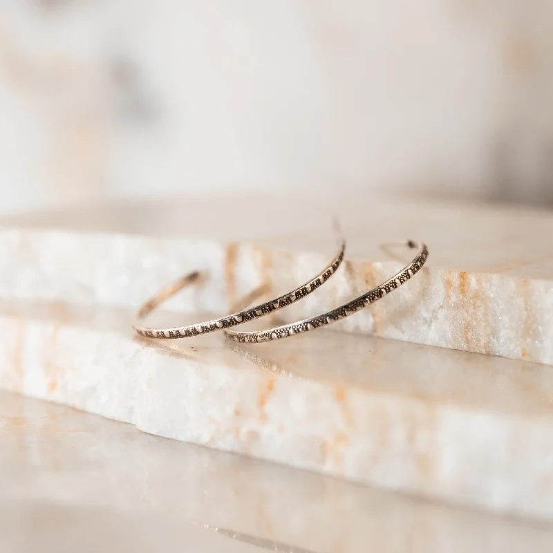 Thin pearl earrings-Ariana Sterling Silver Hoop Earrings