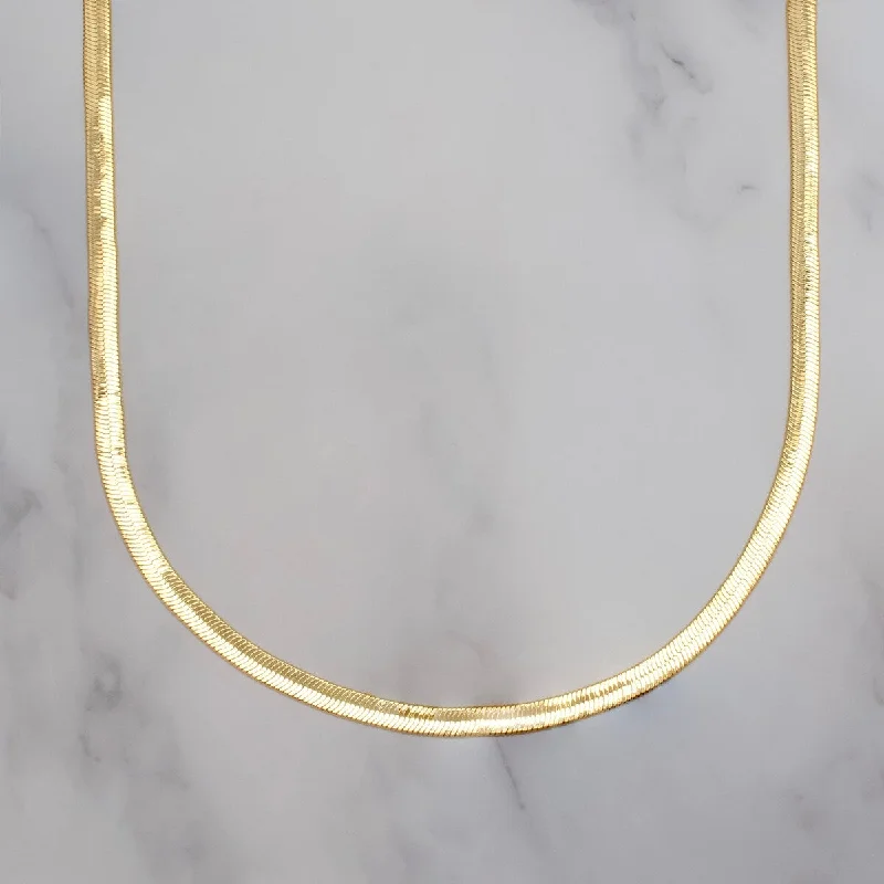 Victoria Townsend Gold Plated Herringbone Chain Necklace