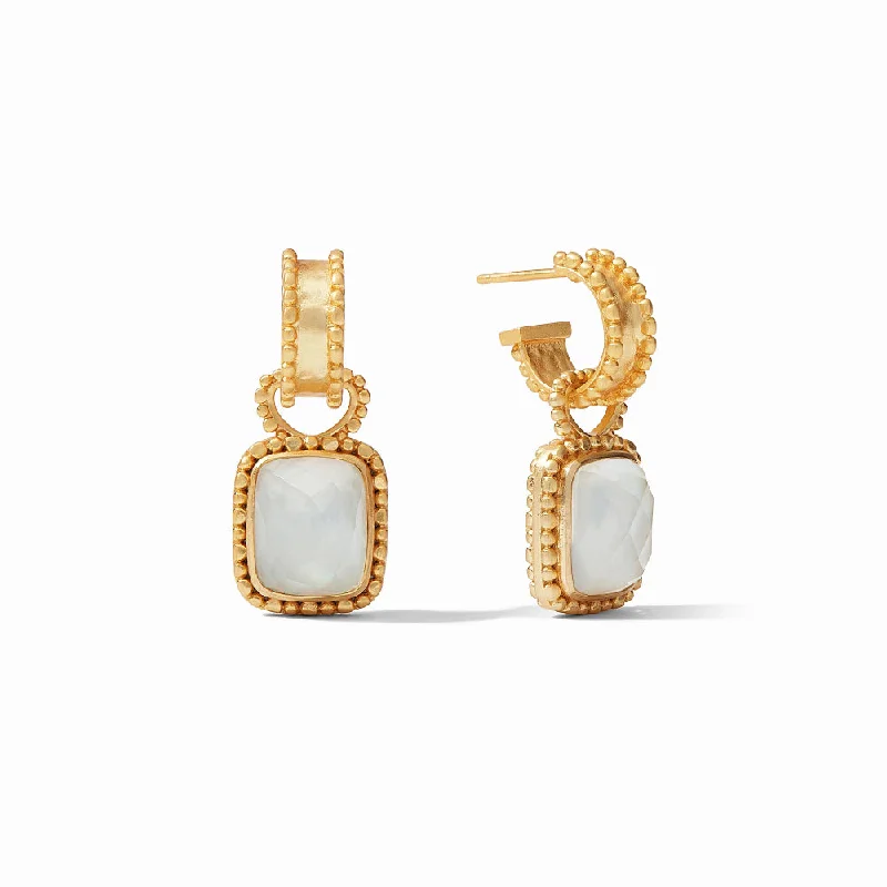 Oval studs earrings-Julie Vos Marbella Hoop & Charm Earring