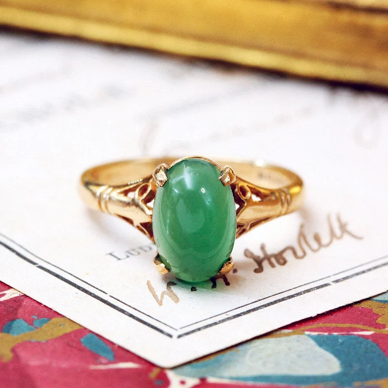 Turquoise cut rings-Vintage Date 1978 Green Agate Dress Ring