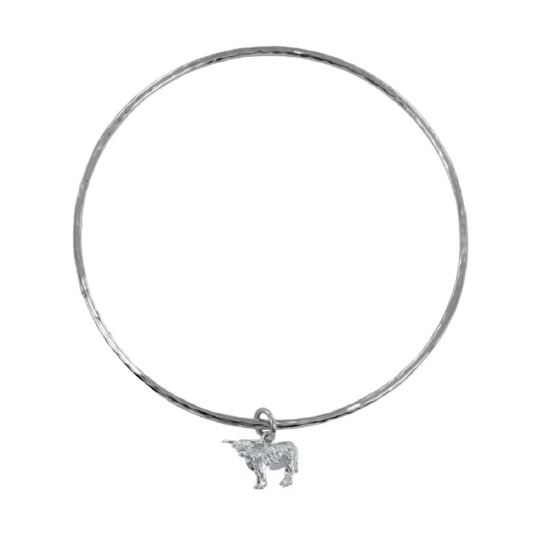 Radiant star bangles-Highland Cow Charm Bangle