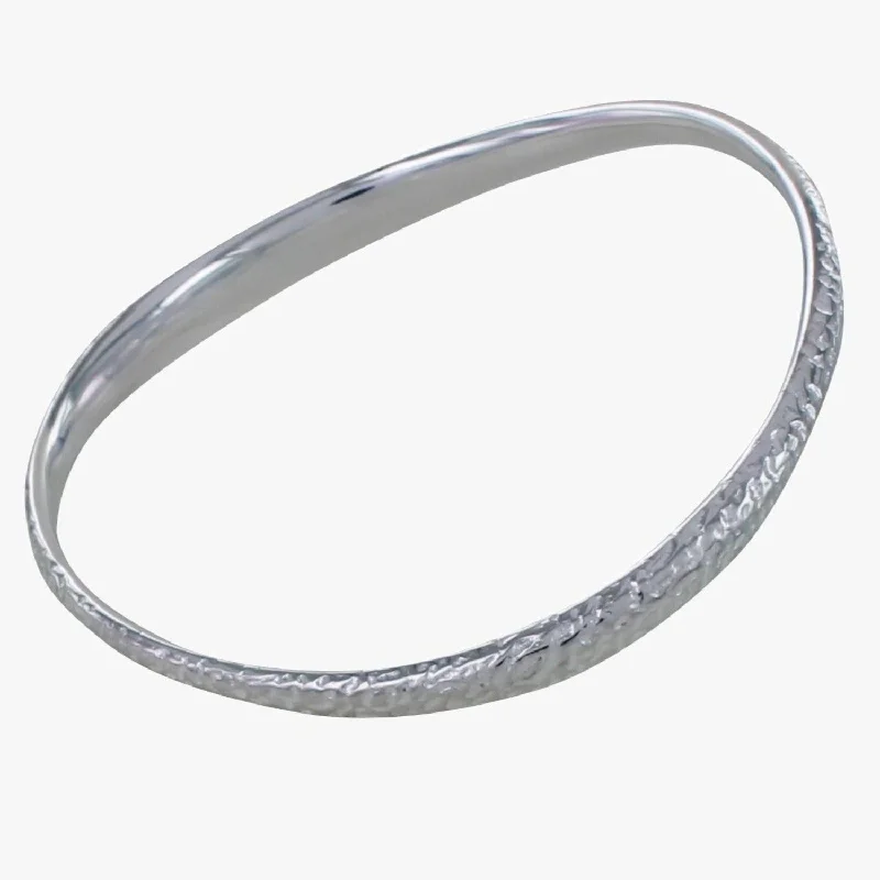 New moon bangles-Sterling Silver Driftwood Bangle