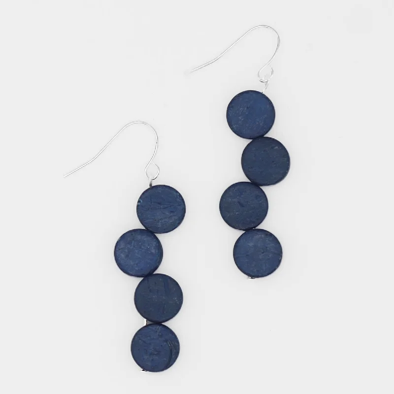 Spinel earrings-Navy Eva Dangle Earrings