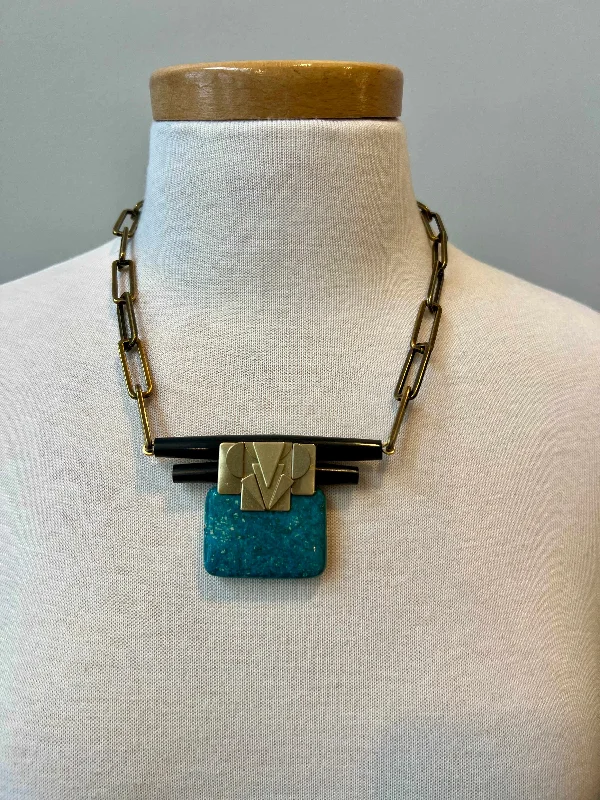 Turquoise Art Deco Necklace