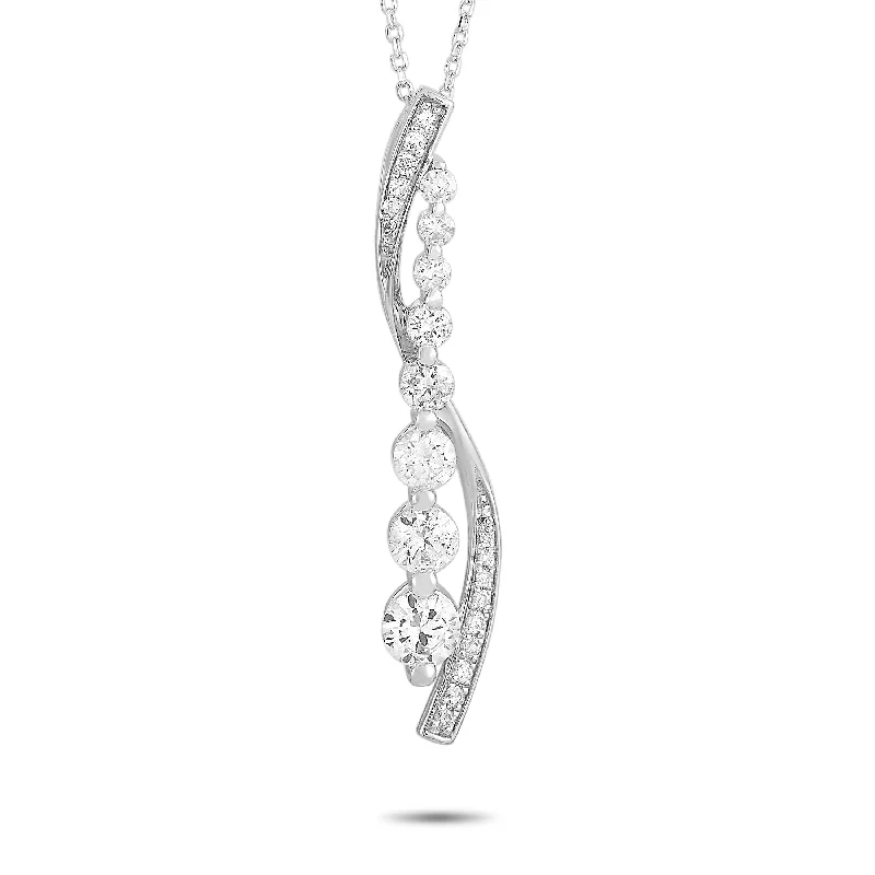 White Gold 1.0ct Diamond Necklace APD-15749 Length N/A