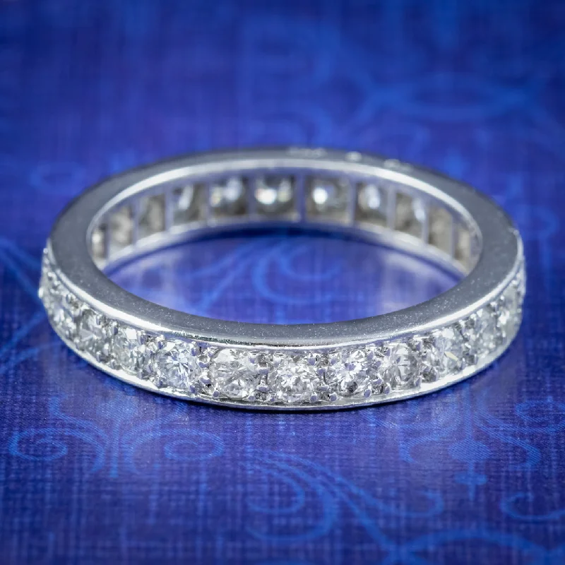 Spinel cut rings-Edwardian Style Full Diamond Eternity Ring 2.10ct Of Diamond