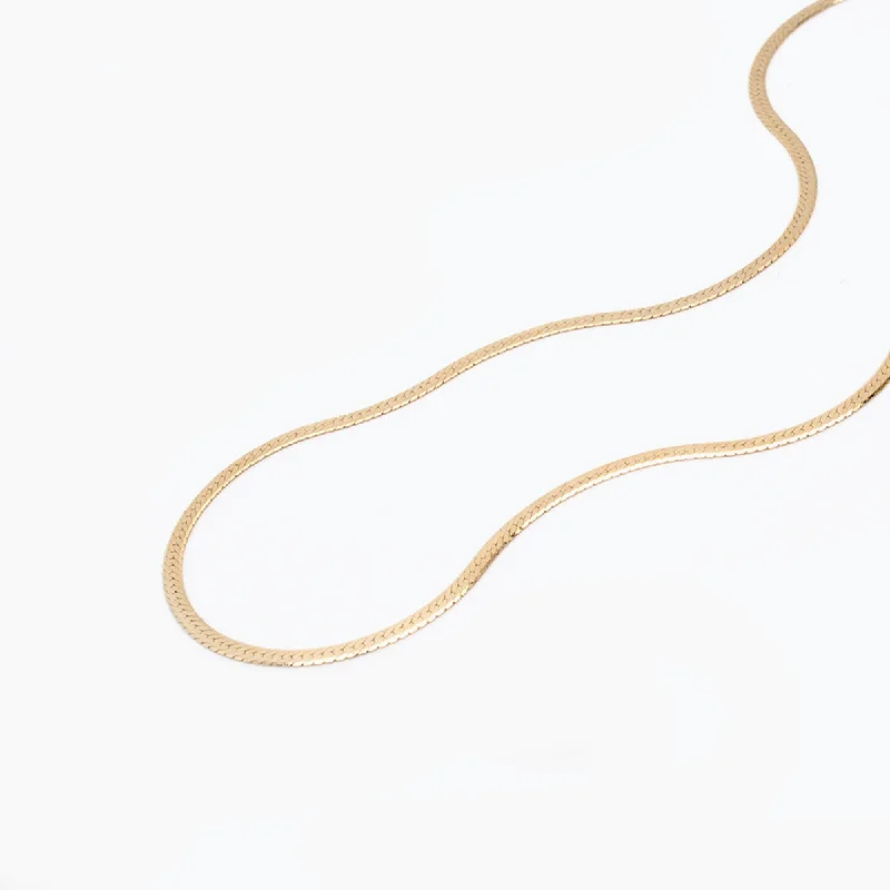 Delicate Herringbone Chain Necklace