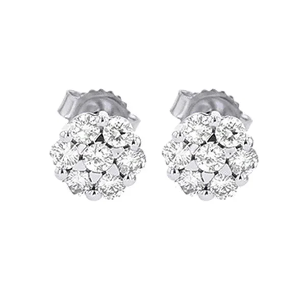 Lunar glow earrings-14KT WHITE GOLD DIAMOND (3/4CTW) EARRING