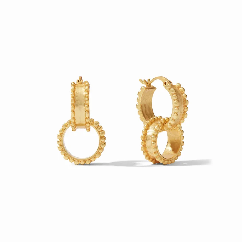 Radiant pearl earrings-Julie Vos Marbella 2-in-1 Earring