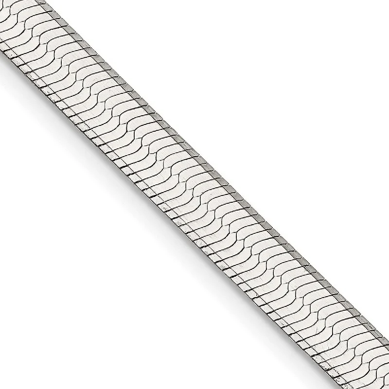 Curata 925 Sterling Silver 5.25mm Magic Herringbone Chain Necklace