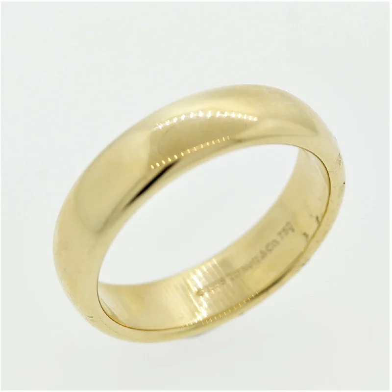 Pure eternity rings-Tiffany & Co. Men’s Gold Wedding Ring Band