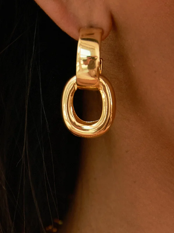 Wide hoop earrings-THE SKATT EARRING