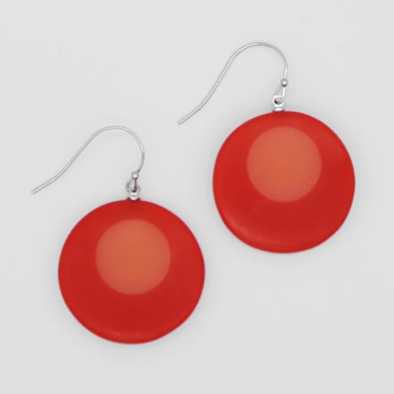 Agate drop earrings-Red Hana Earrings