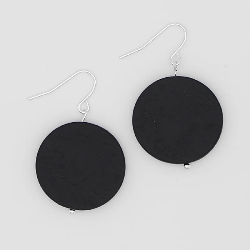 Bold statement earrings-Black Dot Rosie Earrings