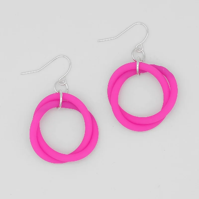 Subtle pearl earrings-Pink Cefalu Swirl Earring