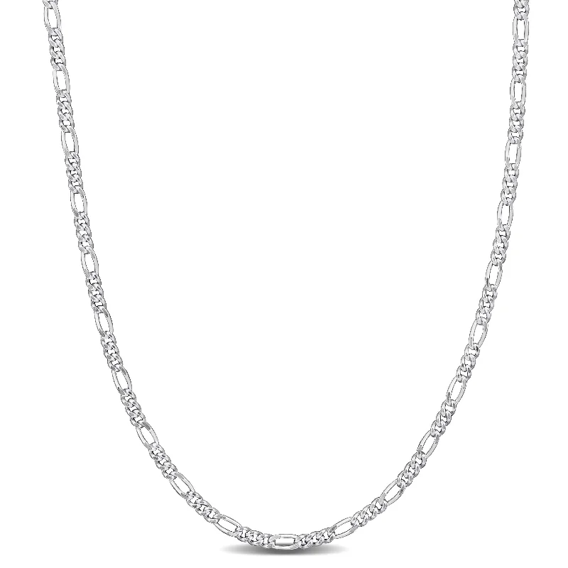 Miadora 2.2mm Figaro Chain Necklace with Lobster Clasp in Sterling Silver