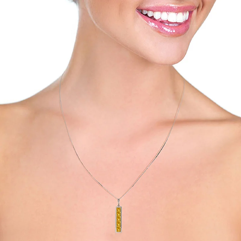 2.25 Carat 14K Solid Gold Defiance Natural Citrine Necklace Certified