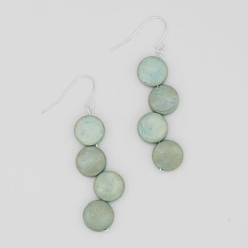 Dainty gem earrings-Mint Eva Dangle Earrings