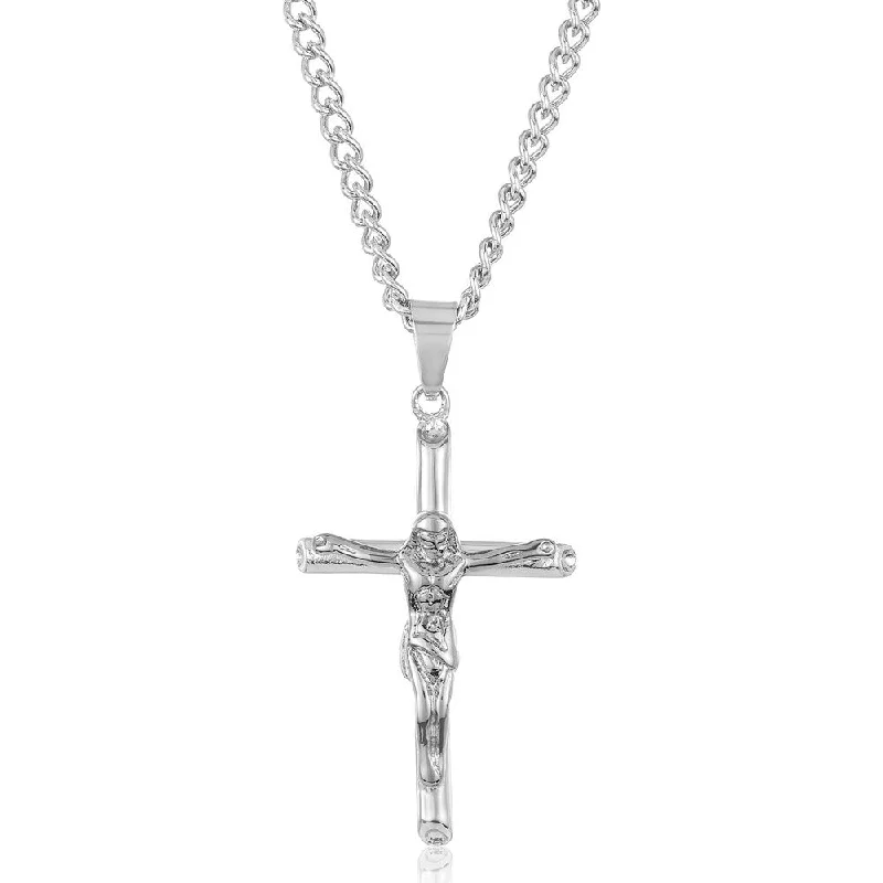 Men's Crucifix Cross Stainless Steel Necklace