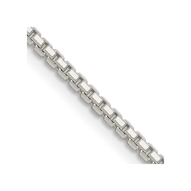 Curata 925 Sterling Silver 1.7mm Diamond Cut Box Chain Necklace Options: 18 20 22 24 26 30