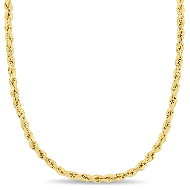 Miadora 14k Yellow Gold 20 Inch Rope Chain Necklace