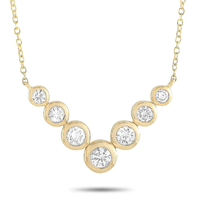 Yellow Gold 0.50 ct Diamond Pendant Necklace ANK-15740Y Length N/A