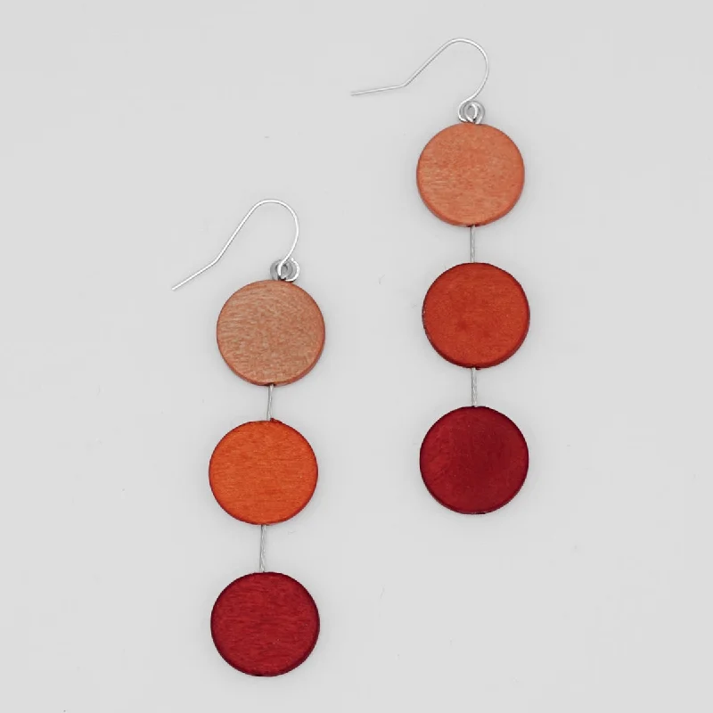 Worn bronze earrings-Orange Ashlyn Dangle Earring