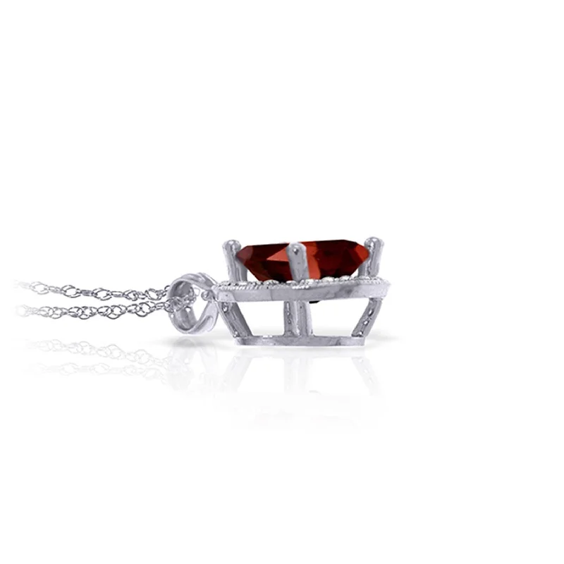 4.06 Carat 14K Solid Gold Lana Garnet Diamond Gemstone Necklace