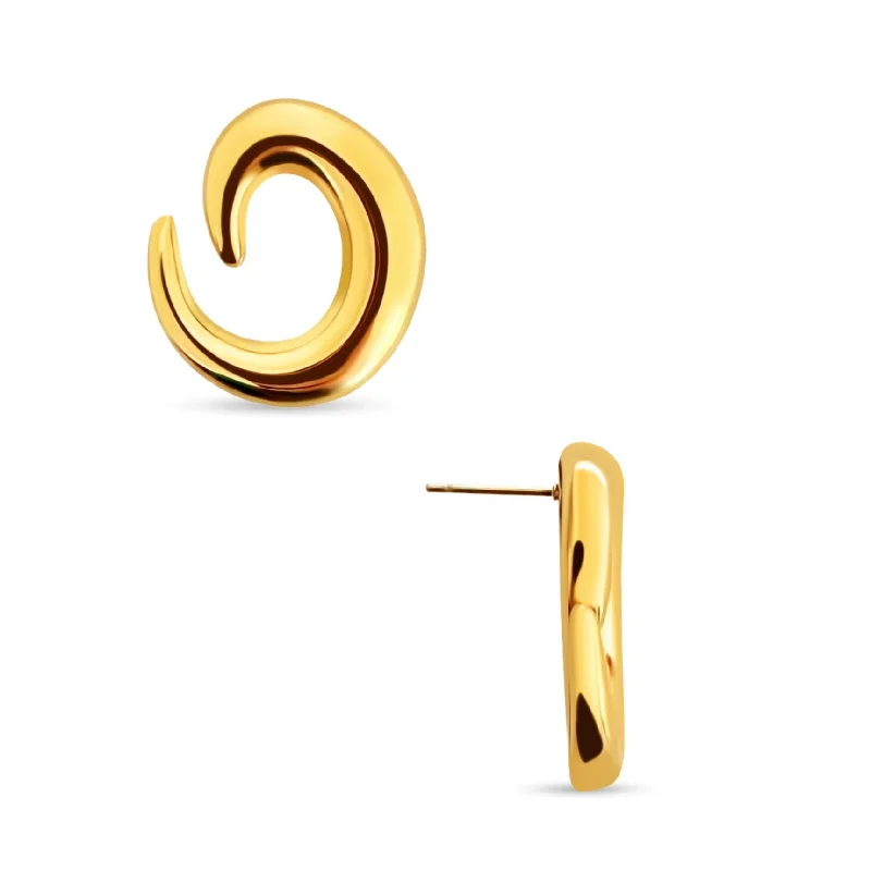 Fine threader earrings-Giorgia Swirl Earring