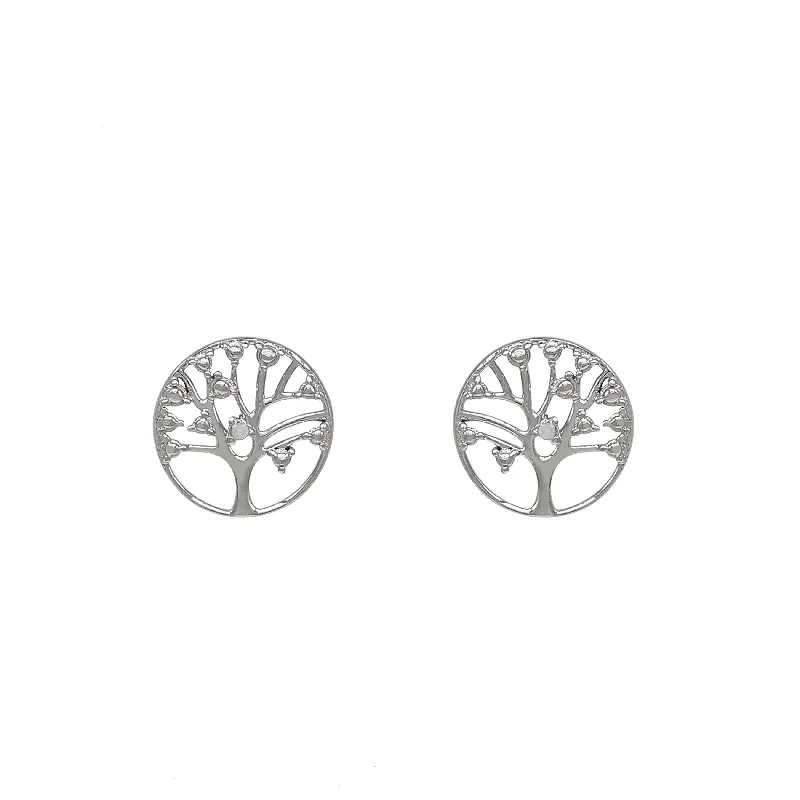 Java charm earrings-Victoria Townsend .925 Sterling Silver Diamond Accent Heart Stud Earring