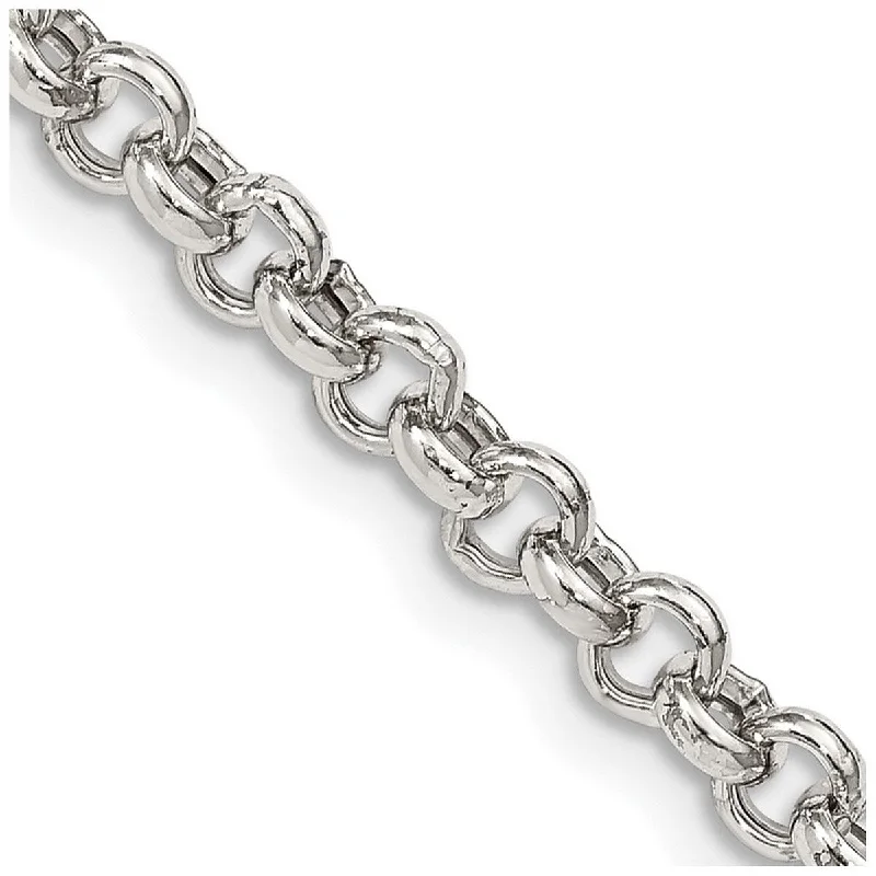 Curata 925 Sterling Silver Polished 4.25mm Rolo Chain Necklace (Lobster)