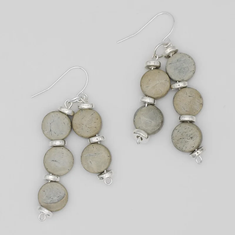 Radiant star earrings-Gray Nicole Dangle Earring