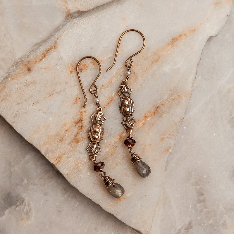 Wave motif earrings-Genise Dangle Earrings