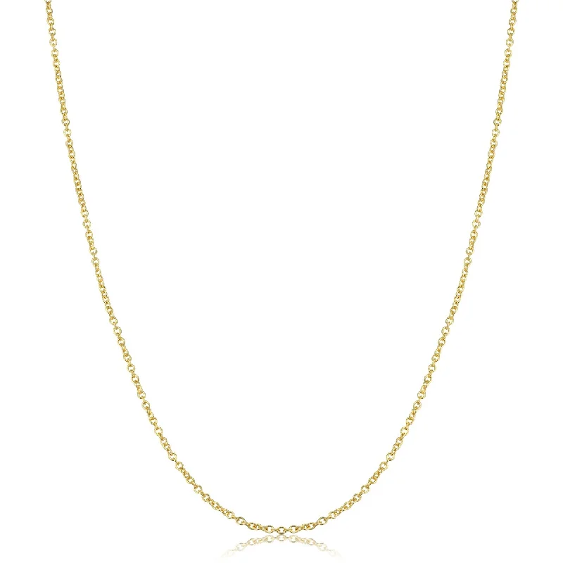 14k Yellow Gold Filled 1.5 mm Cable Chain Pendant Necklace (14 to 30 inches)