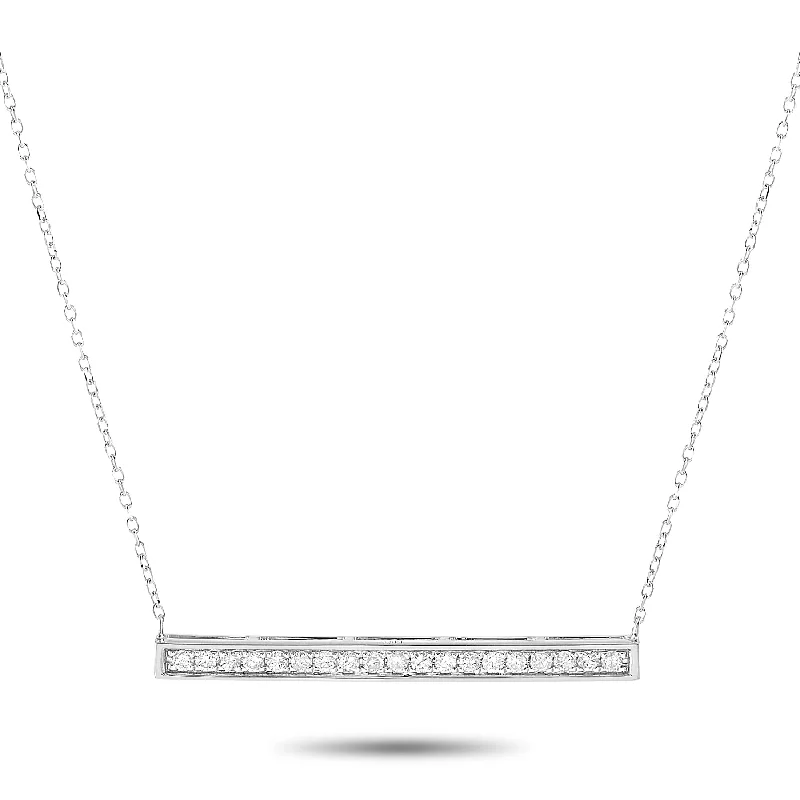 White Gold 0.25 ct Diamond Pendant Necklace ANK-15813W Length N/A