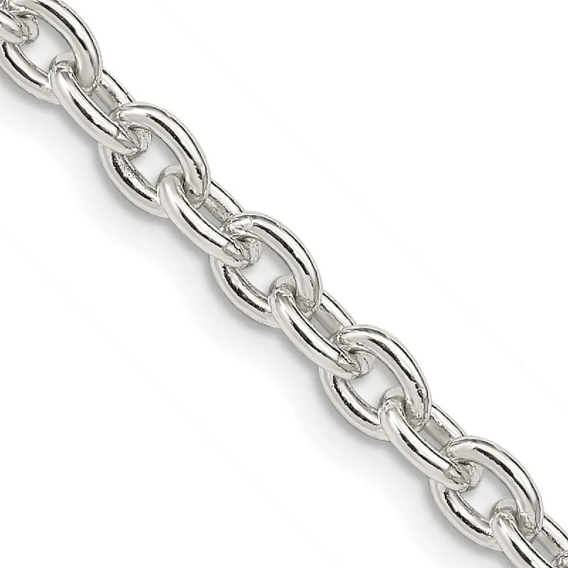 Curata 925 Sterling Silver 4.5mm Cable Chain Necklace Options: 16 18 20 24 30