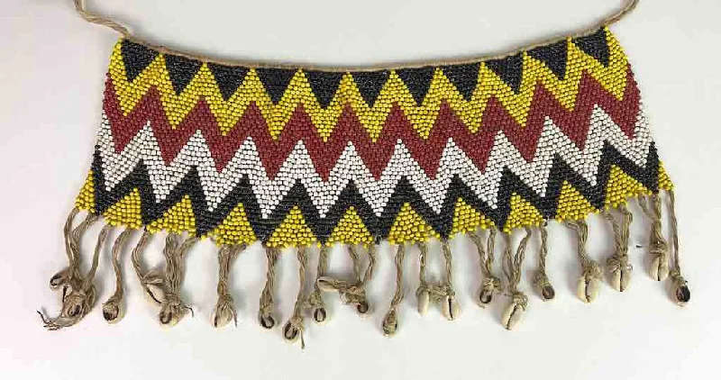 Mystic eye bangles-Kirdi Vintage Wide Beaded Dance Belt Loincloth - Cameroon