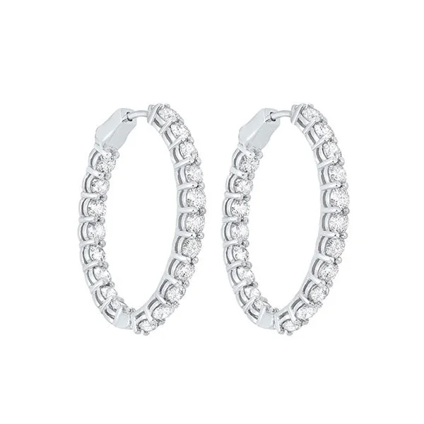 Wanderer weave earrings-14KT WHITE GOLD DIAMOND (7CTW) EARRING