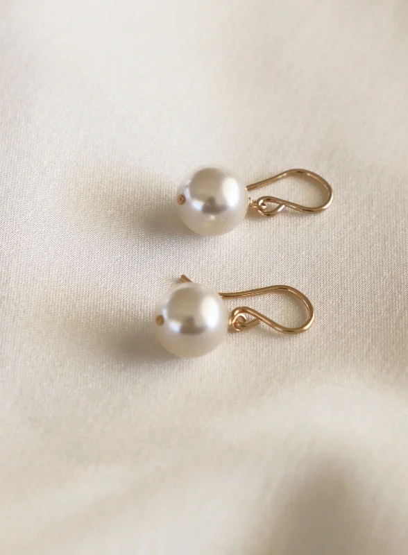 Fine triangle earrings-LARGE CLASSIC PEARL EARRING