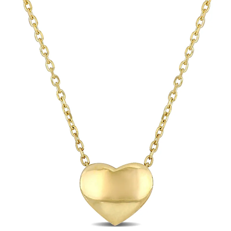 Miadora 10k Yellow Gold Heart Necklace