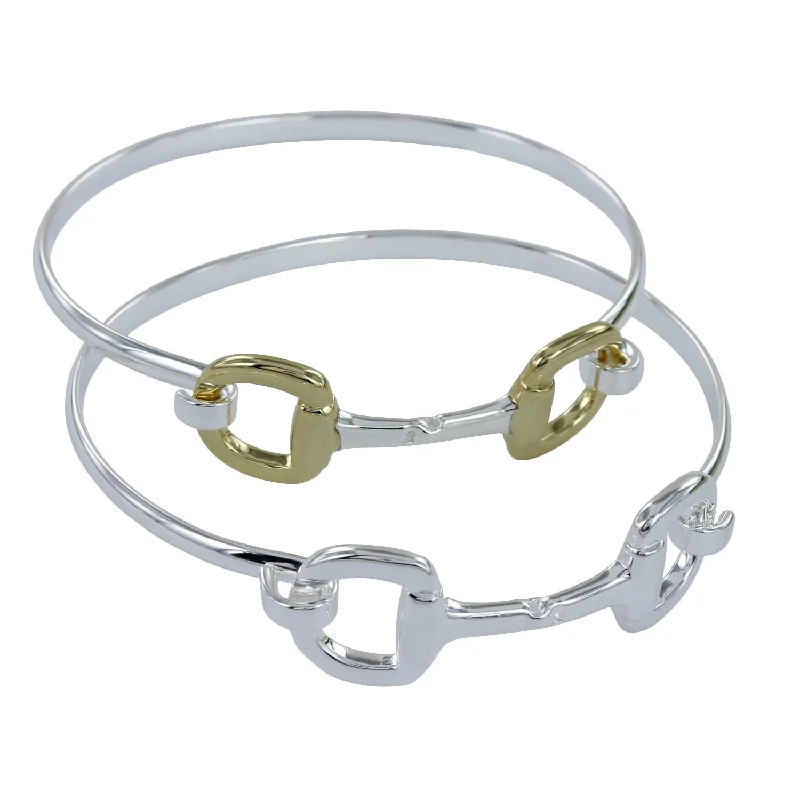 Dainty charm bangles-Chunky Snaffle Cuff